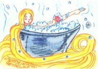 Rapunzel Eaking a Bath